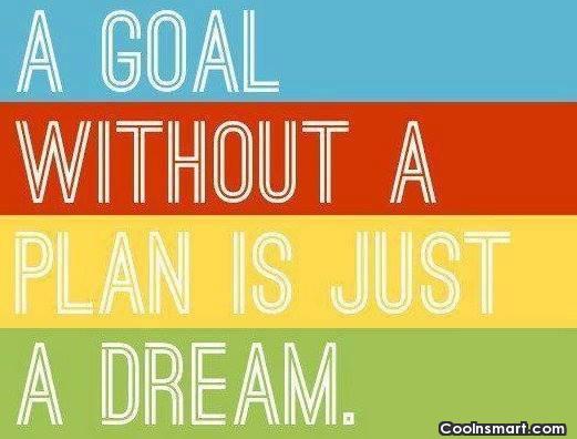 Goal Quote: A goal without a plan is just...