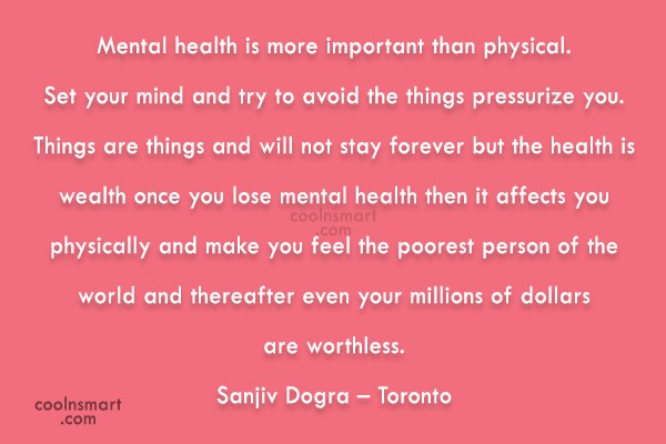 why mental health is important