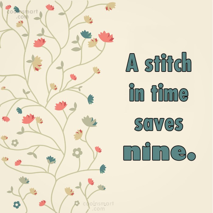 A stitch in time saves nine 意思