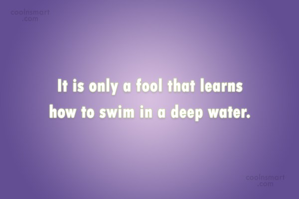 Water meaning deep in Idiom: In