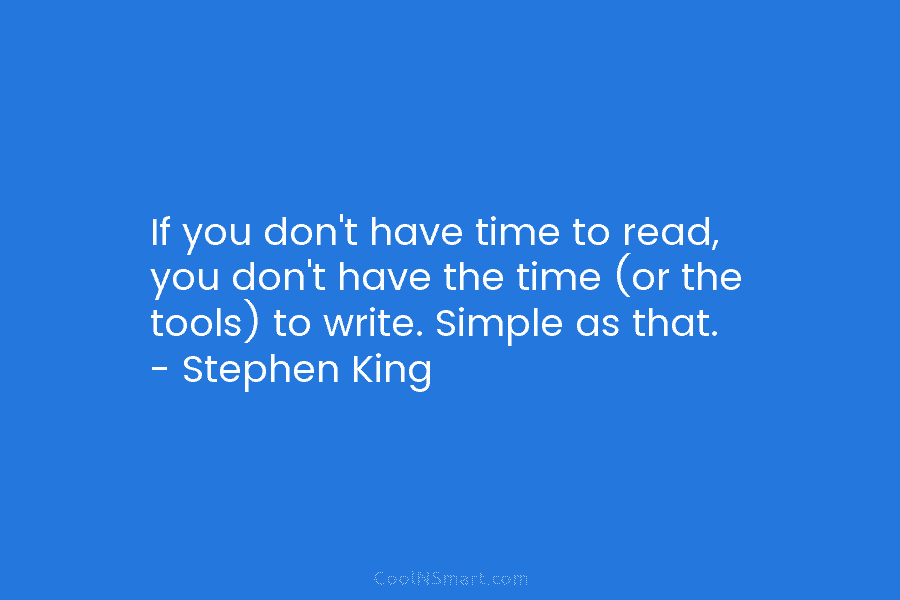 If you don’t have time to read, you don’t have the time (or the tools)...