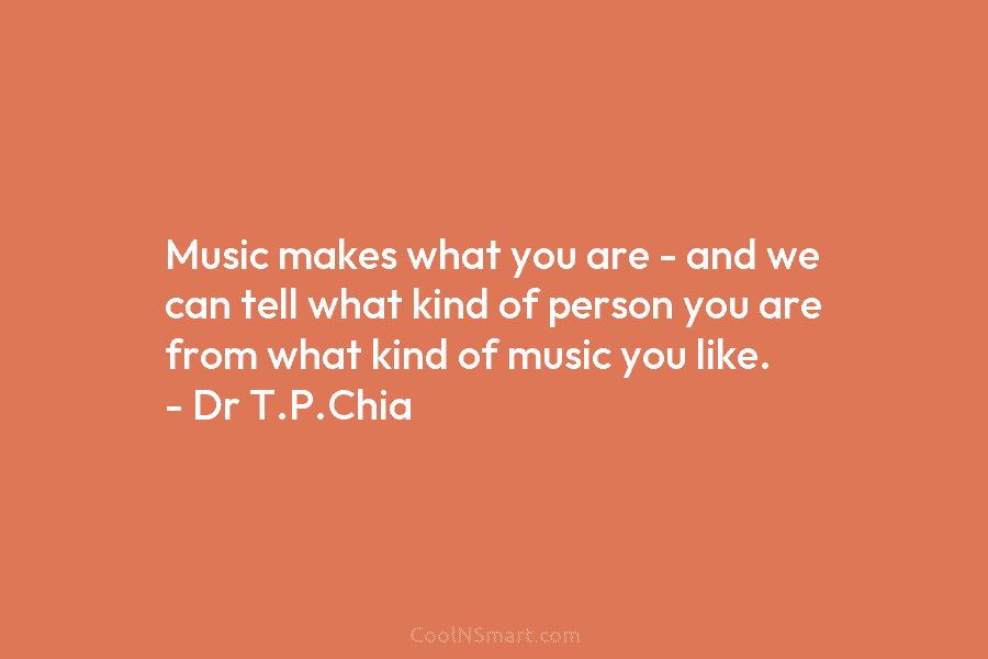 Music makes what you are – and we can tell what kind of person you are from what kind of...