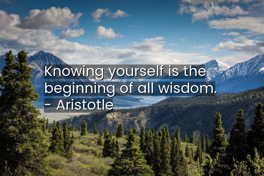 Aristotle Quote: Knowing yourself is the beginning of all... - CoolNSmart