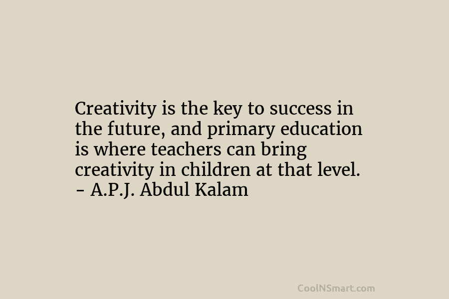 Creativity is the key to success in the future, and primary education is where teachers...