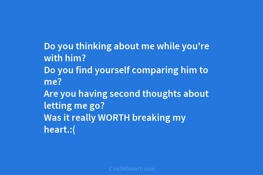 Quote: Do you thinking about me while you’re... - CoolNSmart