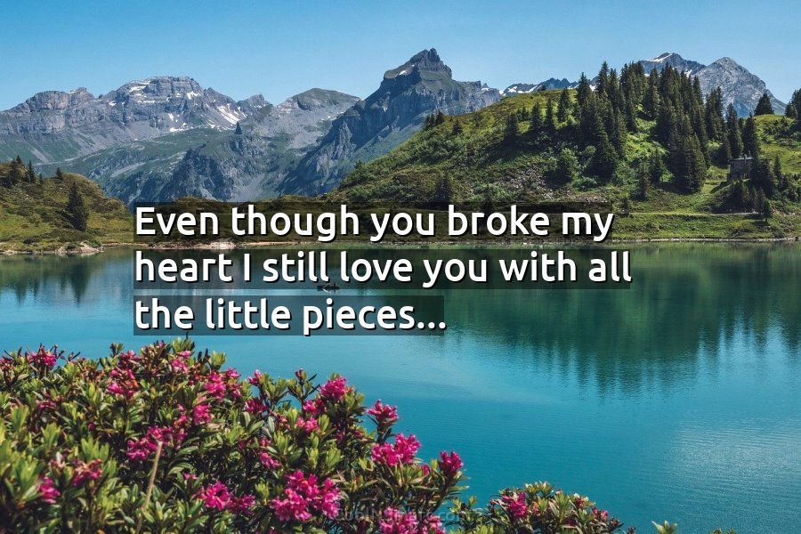 Quote Even Though You Broke My Heart I Still Love You With All