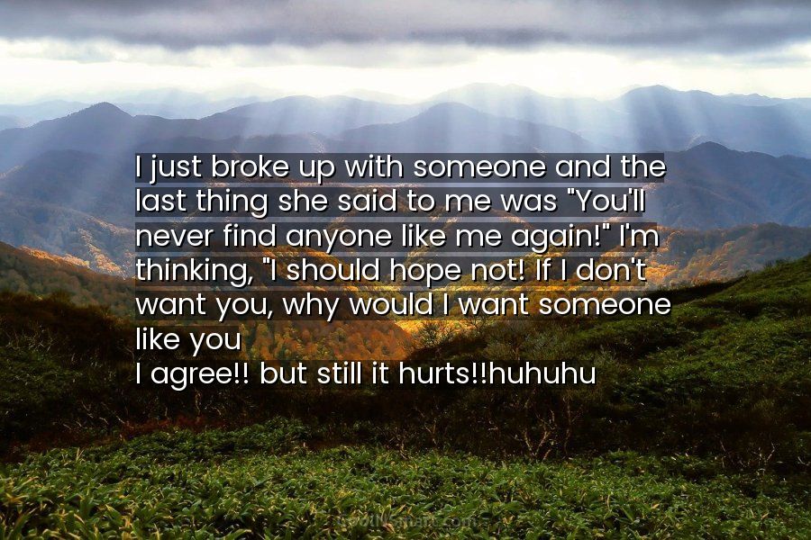 Quote I Just Broke Up With Someone And The Last Thing She Said Coolnsmart