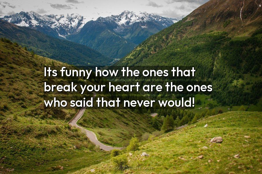 Quote: Its funny how the ones that break your heart are the ones... -  CoolNSmart