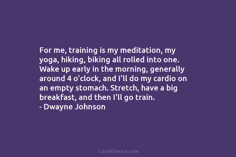 For me, training is my meditation, my yoga, hiking, biking all rolled into one. Wake...