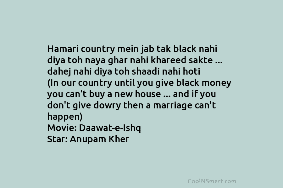 Hamari country mein jab tak black nahi diya toh naya ghar nahi khareed sakte …...