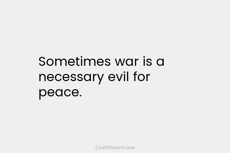 is war a necessary evil essay
