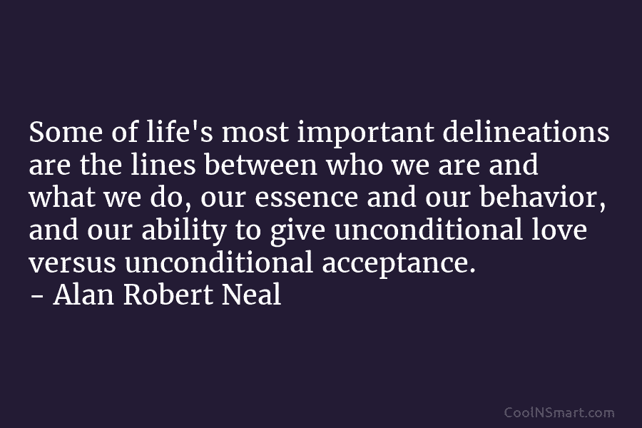 Some of life’s most important delineations are the lines between who we are and what we do, our essence and...