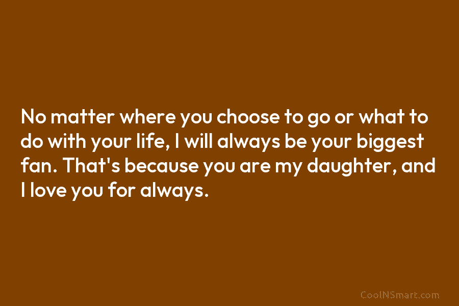No matter where you choose to go or what to do with your life, I...