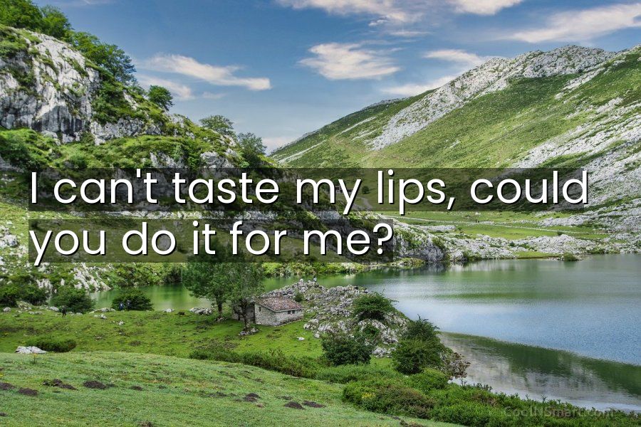 Quote: I can’t taste my lips, could you... - CoolNSmart