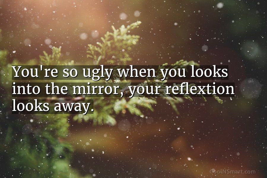 50+ Being Ugly Quotes and Sayings - CoolNSmart