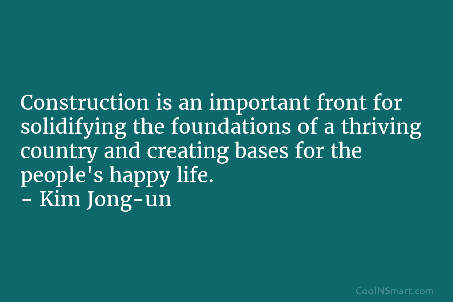 Construction is an important front for solidifying the foundations of a thriving country and creating bases for the people’s happy...