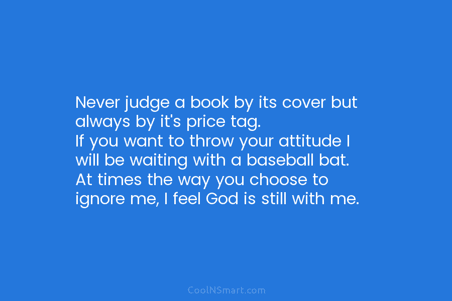 Never judge a book by its cover but always by it’s price tag. If you...